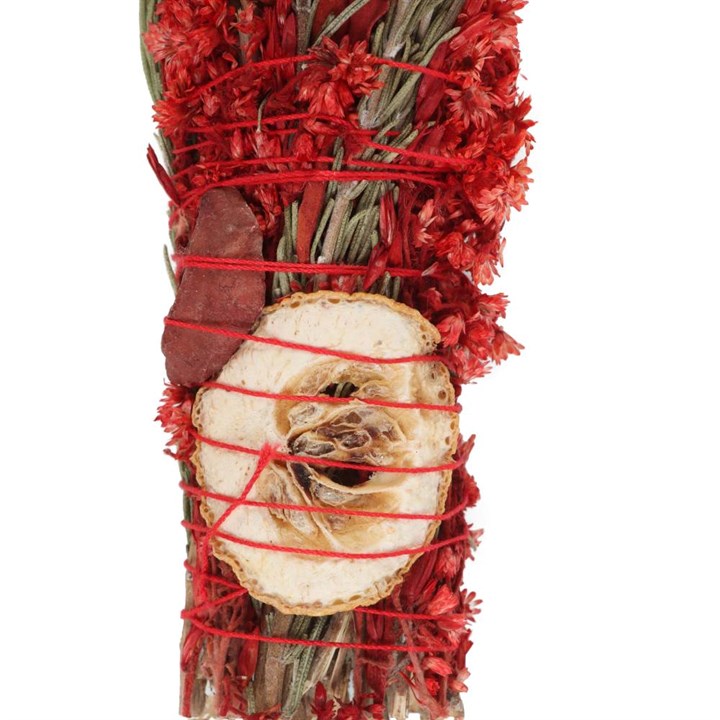 6in Ritual Wand Smudge Stick with Rosemary, Sage and Red Jasper 2 S03723462 12