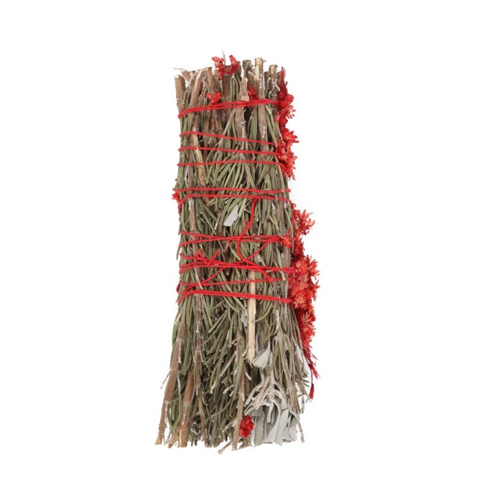 6in Ritual Wand Smudge Stick with Rosemary, Sage and Red Jasper 3 S03723462 13
