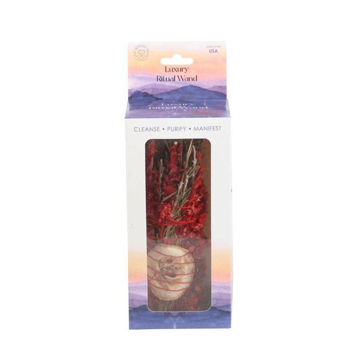 6in Ritual Wand Smudge Stick with Rosemary, Sage and Red Jasper 4 S03723462 14