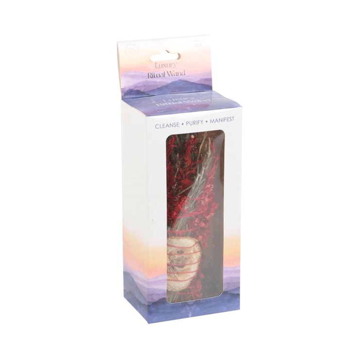 6in Ritual Wand Smudge Stick with Rosemary, Sage and Red Jasper 5 S03723462 15