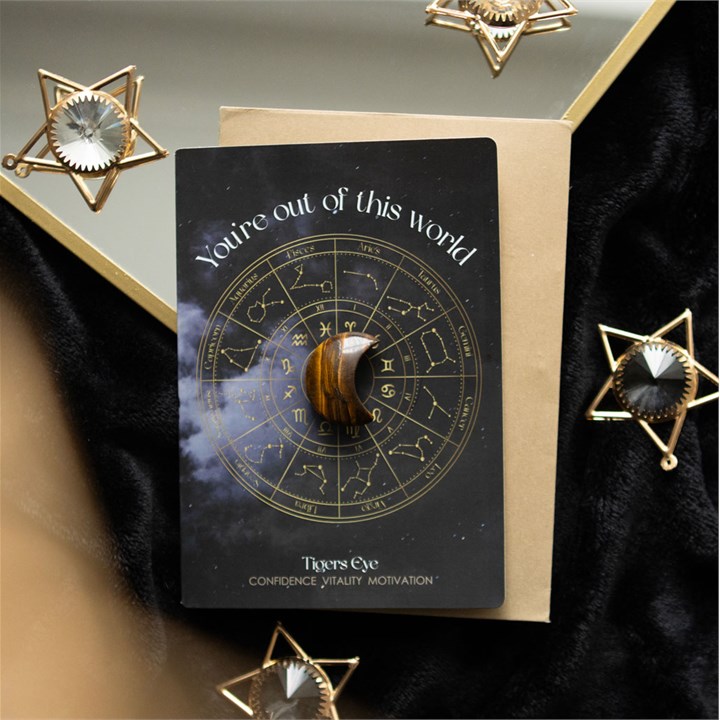 Out Of This World Tiger's Eye Crystal Moon Greeting Card 4 S03723579 14