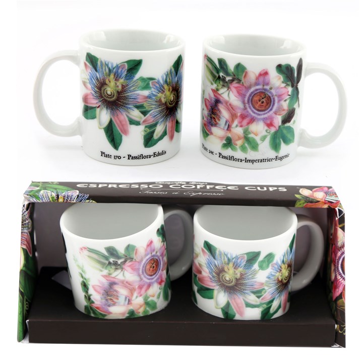 Set of 2 Botanical Espresso Cups 1 Set of 2 Botanical Espresso Cups