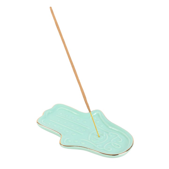 Blue Hamsa Hand Incense Stick Holder 1 Blue Hamsa Hand Incense Stick Holder