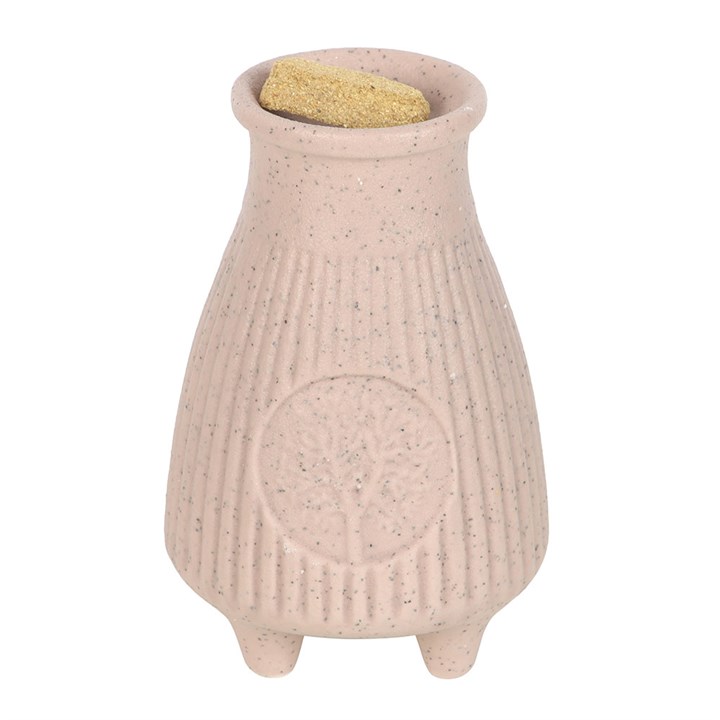 Greige Ribbed Palo Santo Brick Burner 1 Greige Ribbed Palo Santo Brick Burner