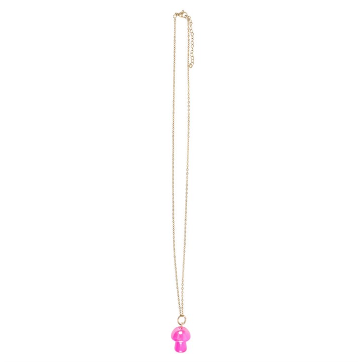 Pink Aura Crystal Mushroom Necklace Greeting Card 3 S03724040 13