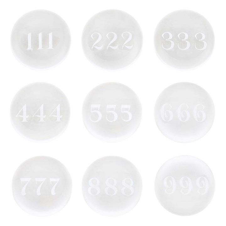 Set of 9 Angel Number Crystal Balls 3 SET 484252