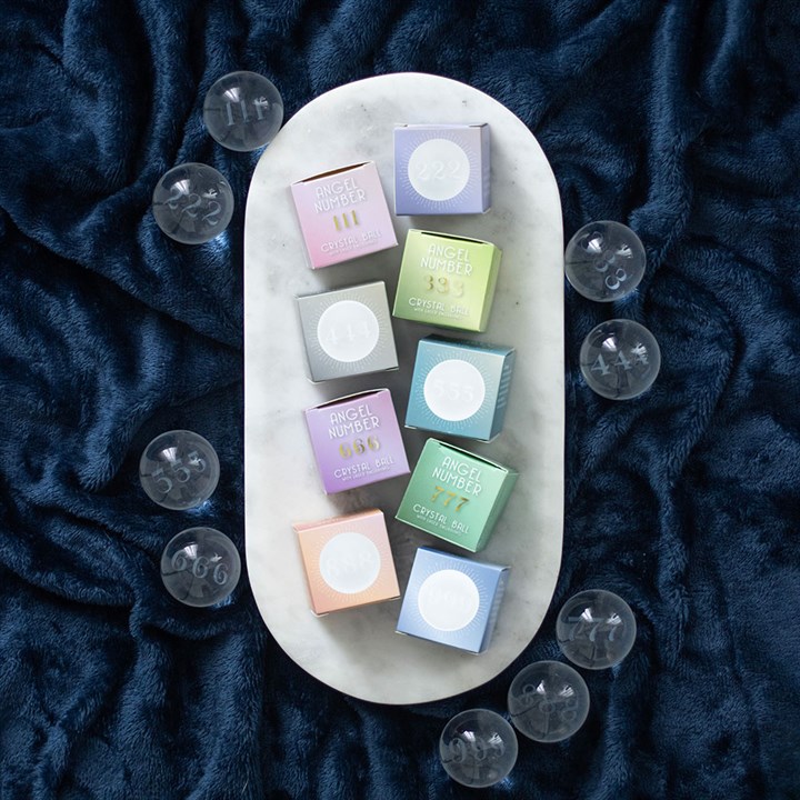 Set of 9 Angel Number Crystal Balls 4 SET 484253