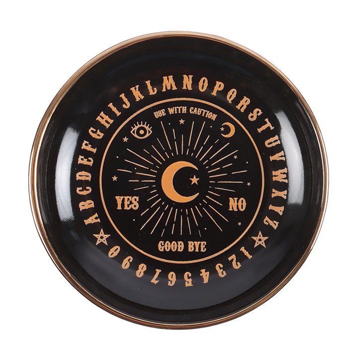 Round Black Talking Board Trinket Dish 2 SM 239251