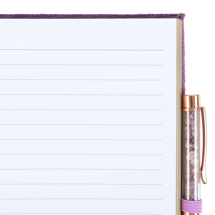Book of Spells Journal with Amethyst Crystal Pen 5 WA 300254