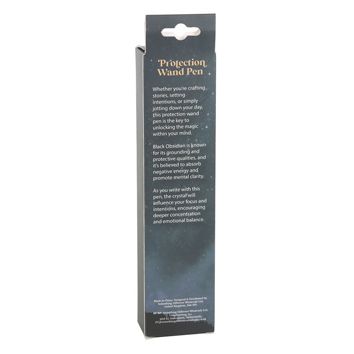 Protection Black Obsidian Crystal Wand Pen 3 WA 307252