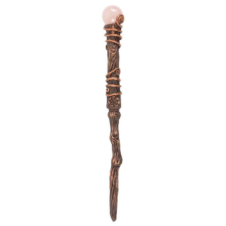 Romance Rose Quartz Crystal Wand with Pouch 4 WA 315253